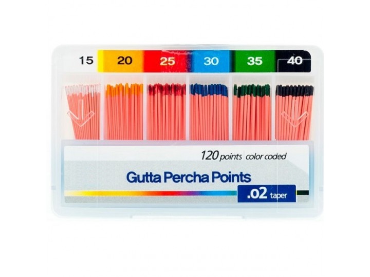 Гуттаперчевые штифты Meta конусность 02