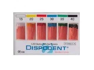 Гуттаперчевые штифты Dispodent, конусность 02