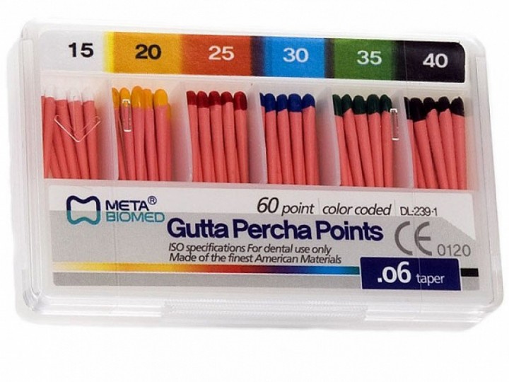 Гуттаперчевые штифты Мета, конусность 06