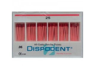 Гуттаперчевые штифты Dispodent, конусность 06