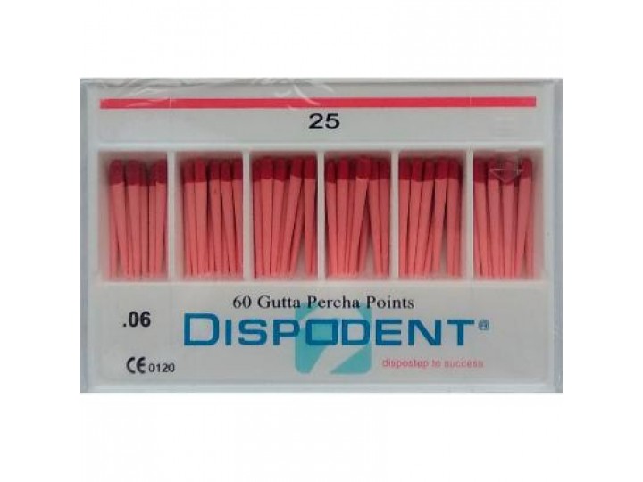 Гуттаперчевые штифты Dispodent, конусность 06