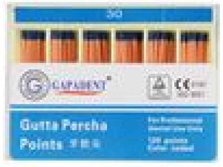 Гуттаперчевые штифты Gapadent конусность 02