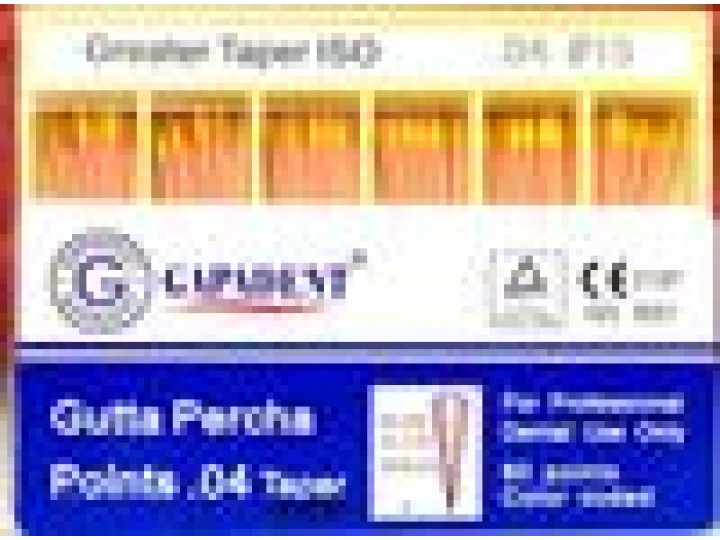 Штифты гуттаперчевые конусные 04(60 шт.), Gapadent