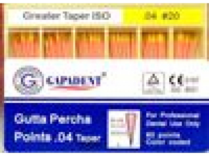 Штифты гуттаперчевые конусные 04(60 шт.), Gapadent