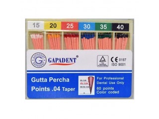 Штифты гуттаперчевые конусные 04(60 шт.), Gapadent