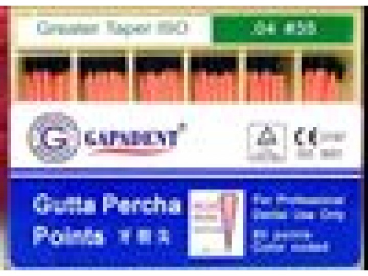 Штифты гуттаперчевые конусные 04(60 шт.), Gapadent