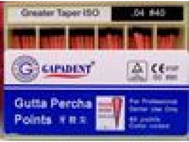 Штифты гуттаперчевые конусные 04(60 шт.), Gapadent