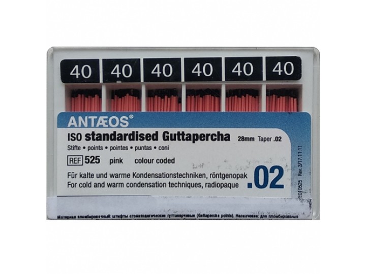 Гуттаперчевые штифты конусность 02