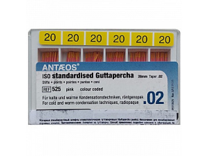 Гуттаперчевые штифты конусность 02