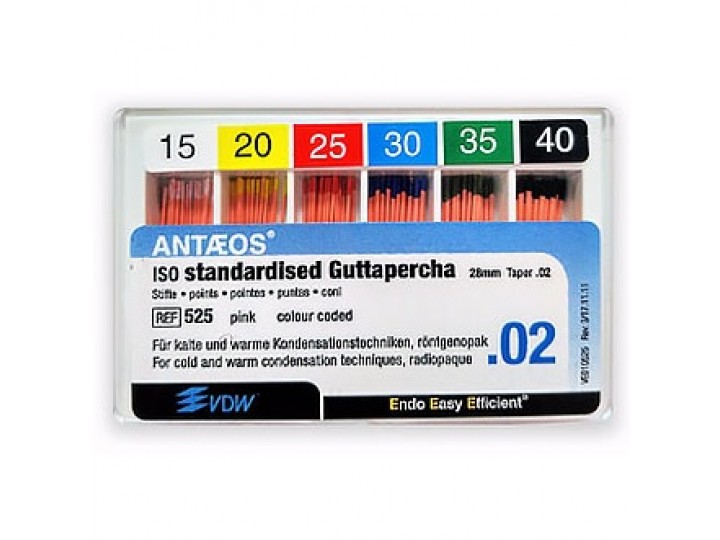 Гуттаперчевые штифты конусность 02