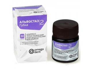 Губка Альвостаз №2 с хлоргексидином и метронидазолом