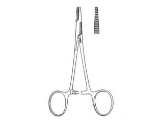 Иглодержатель с фиксатором, прямой с насечками 12-117-15-P