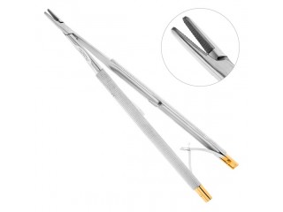 Иглодержатель хирургический прямой Castroviejo-Gomel TC 20-30