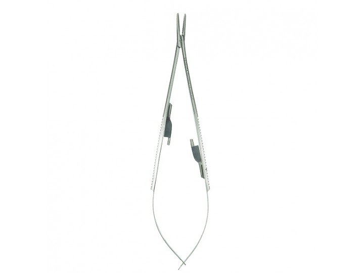 Иглодержатель с фиксатором изогнутый 121-426-P