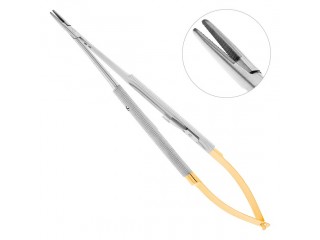 Иглодержатель хирургический прямой Castroviejo-Gomel TC 20-20