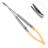 Иглодержатель хирургический изогнутый Castroviejo-Gomel TC 20-17