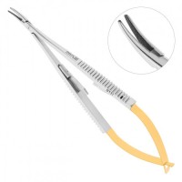 Иглодержатель микрохирургический изогнутый Castroviejo TC,145 мм, NOPA AE 573/14