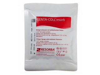 Губка коллагеновая гемостатическая с гентамицином GENTA-COLL resorb, 5 х 5 см