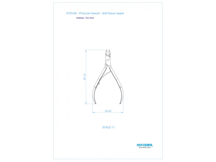 Кусачки костные, 10 см 0103-60