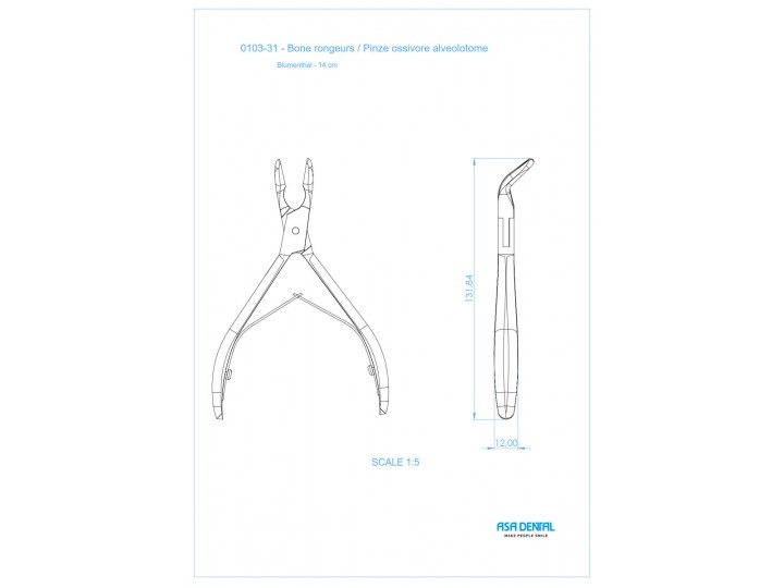 Кусачки костные, 14,5 см. 0103-31