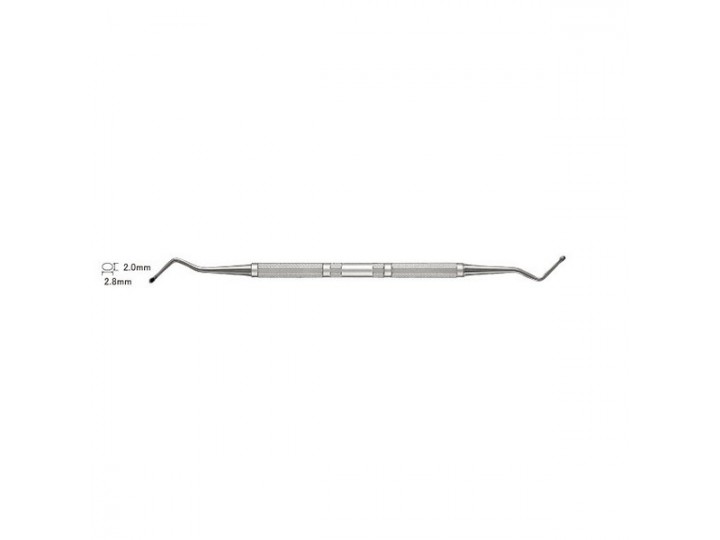 Ложка кюретажная изогнутая №1, 14311