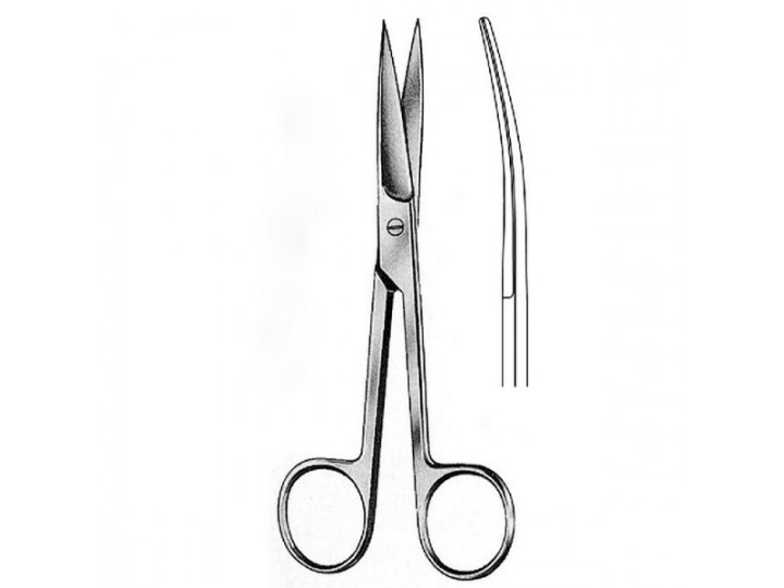 Ножницы остроконечные 100 мм изогнутые П-13-442