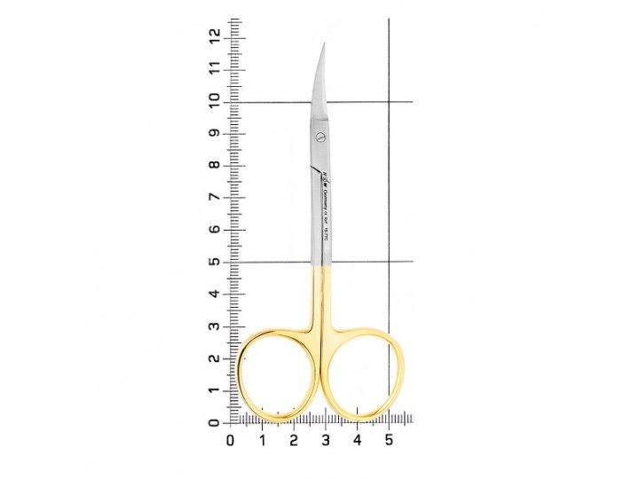 Ножницы хирургические двойной изгиб, зубчатая поверхность La Grange 19-7TC