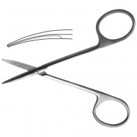 ТМ-Н-34 Ножницы для роговиц тупок. верт.-изогнутые