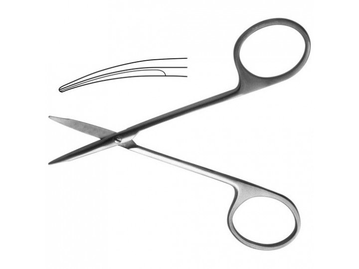 ТМ-Н-34 Ножницы для роговиц тупок. верт.-изогнутые