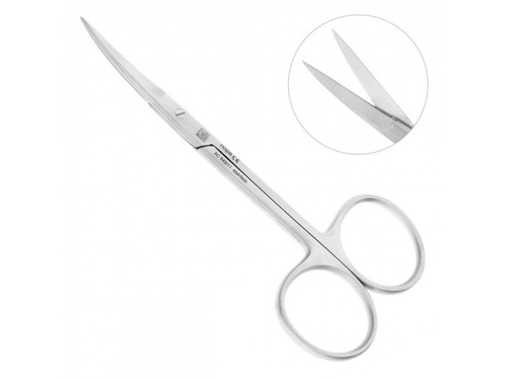 Ножницы хирургические стандартные изогнутые, 11,0 см, зубчатые, NOPA AC 649/11