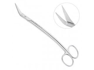 Ножницы хирургические двойной изгиб, зубчатая поверхность Dean 19-9