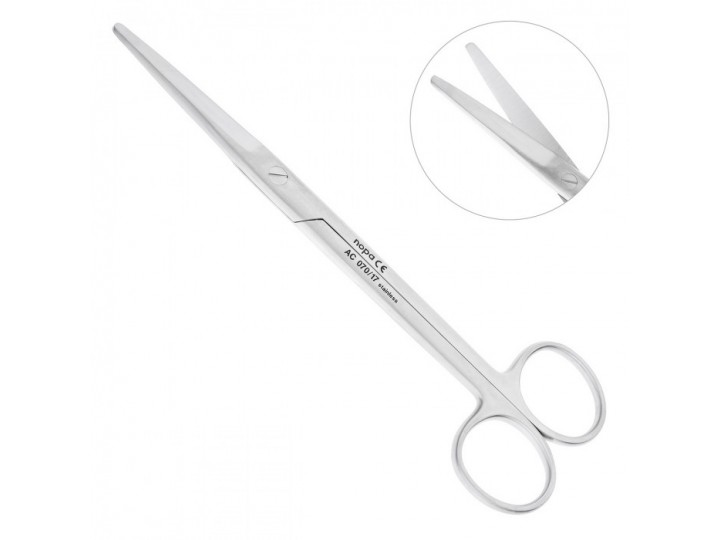 Ножницы хирургические прямые Mayo тупоконечные, 17,5 см, NOPA  AC 070/17