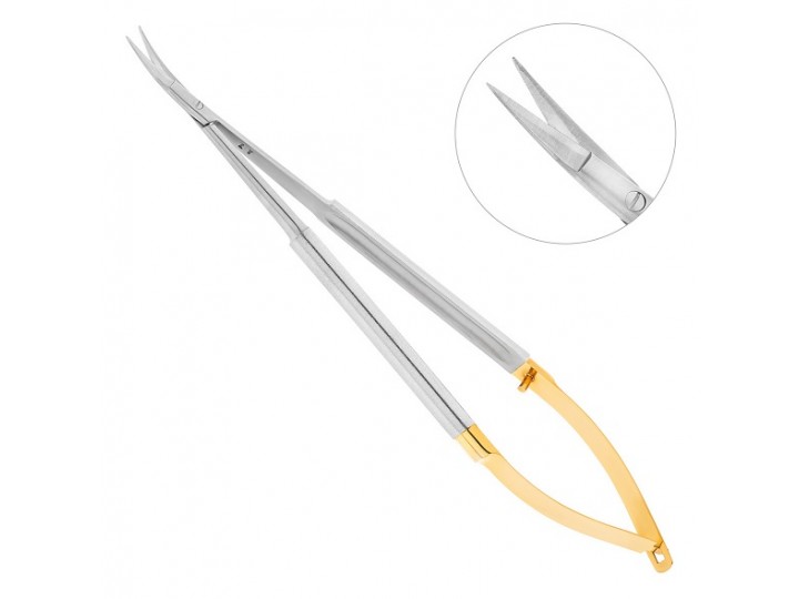Ножницы хирургические изогнутые Micro Schere TC 40-48B
