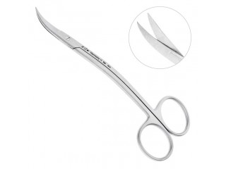 Ножницы хирургические двойной изгиб, зубчатая поверхность La Grange 19-8