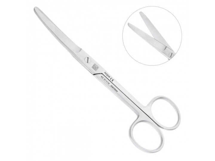 Ножницы стандартные хирургические изогнутые, 14,5 см, NOPA AC 011/14