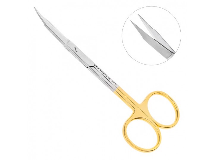 Ножницы хирургические изогнутые Goldmann-Fox 19-6TC