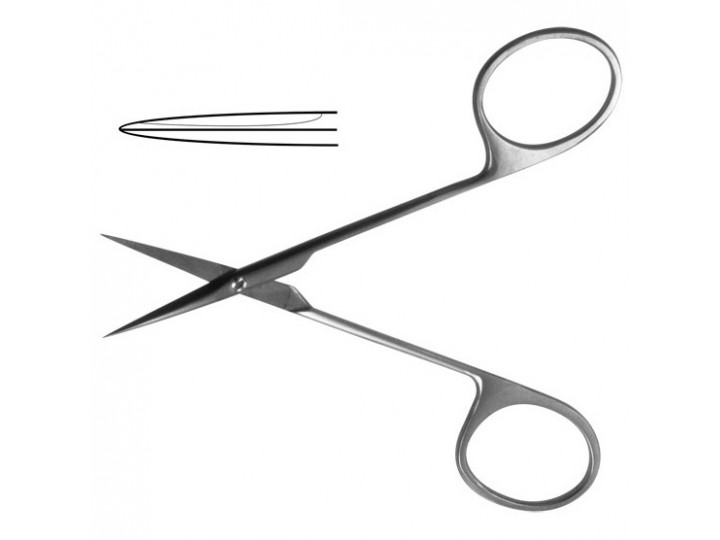 ТМ-Н-41-1 Ножницы глазные остроконечные прямые