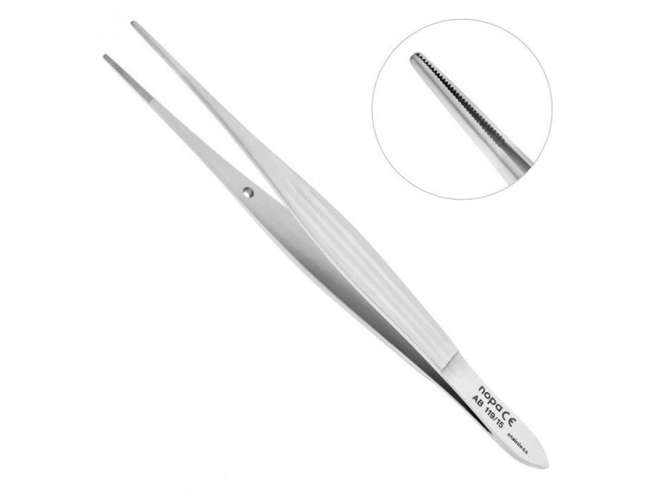 Пинцет анатомический перевязочный MC INDCE, 15,0 см, NOPA AB 119/15