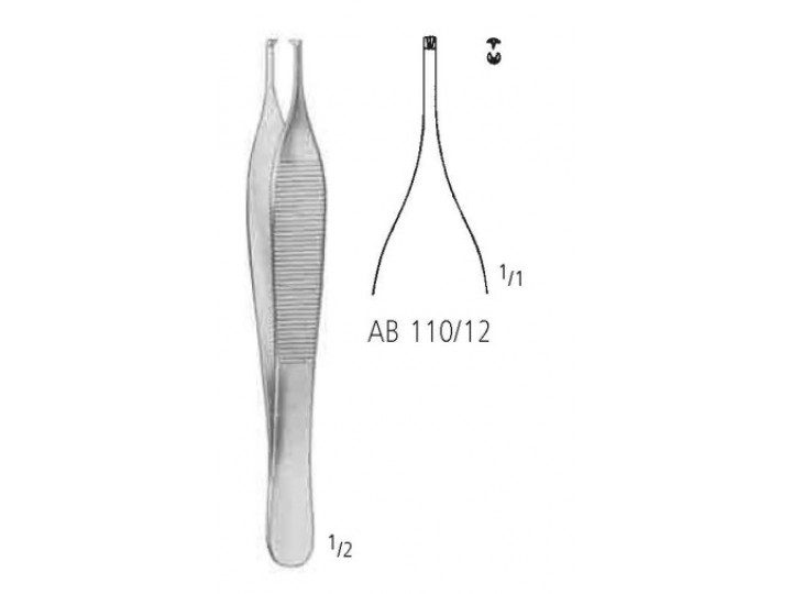 Пинцет хирургический Adson AB 110/12, 12,0 см, NOPA