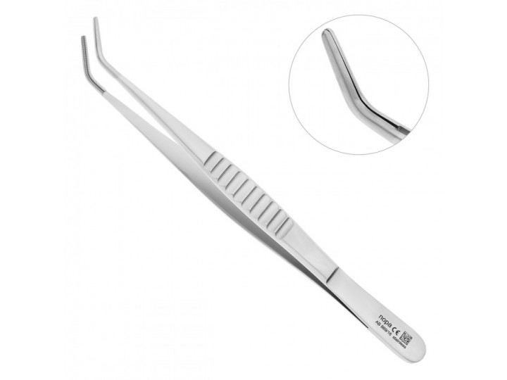 Пинцет хирургический изогнутый, 16,0 см, NOPA AB 869/16