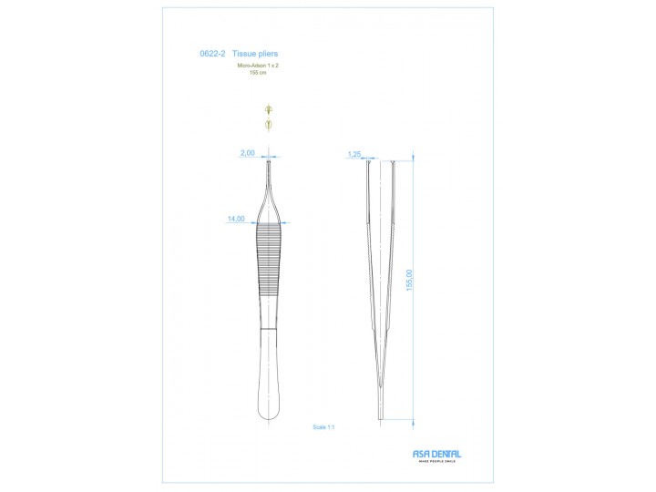 Пинцет хирургический 0622-2