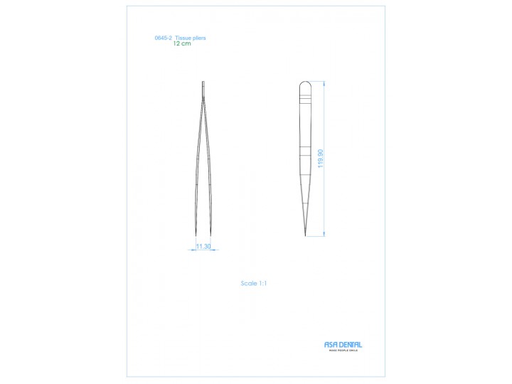 Пинцет хирургический стоматологический 0645-2