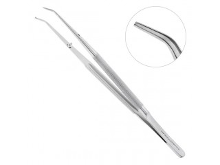 Микро-пинцет хирургический изогнутый Gomel 22-31