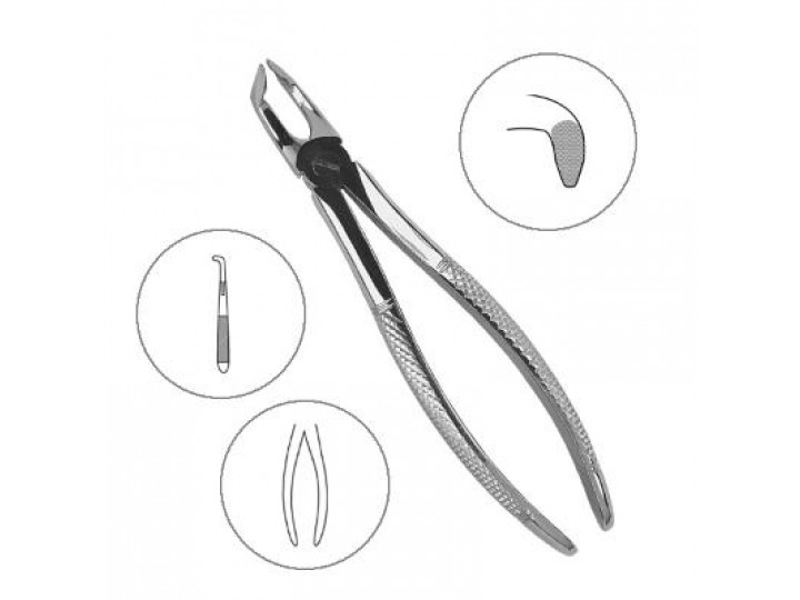 Щипцы №79N HLW для удаления зубов нижние для третьих моляров