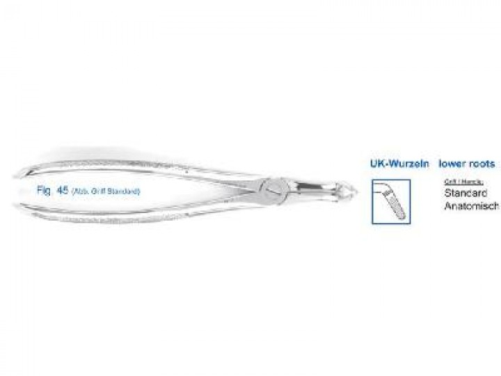 Щипцы №11-45 HLW для удаления зубов нижние корневые