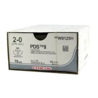 ПДС II - PDS II 2/0. 70 см. фиолет. Кол. 26 мм. 1/2, W9125H