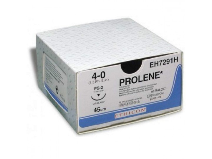 Пролен - Prolene W8558 3|0 (90 см, синий, Кол. 17 мм х 2, 1/2, 12шт.)
