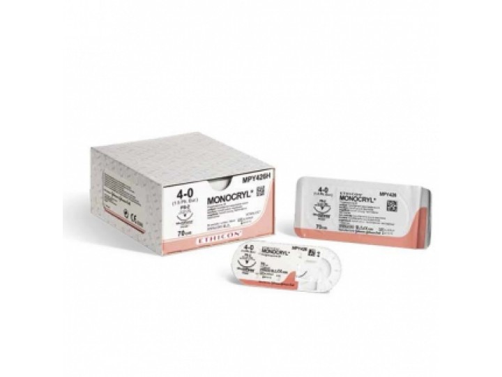 Монокрил - Monocryl 3/0, 70 см, фиолетовый Кол. 17 мм, 1/2, W3437