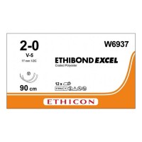 ЭТИБОНД ЭКСЕЛ - ETHIBOND EXCEL 2/0. 90 см. зеленый Кол.-реж. 17 мм х 2. 1/2, W6937