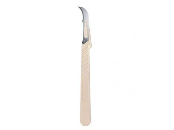 Скальпель с лезвием из углеродистой стали №12 (10 шт) CERTUS